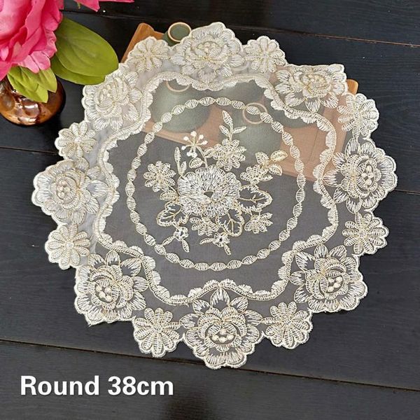 

mats & pads exquisite mesh embroidery kitchen restaurant placemat balcony coffee table vase mat small furniture dust decorative pad