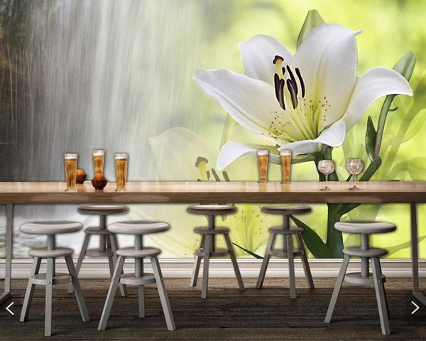 

wallpapers custom natural papel de parede, floral and waterfall murals for living room bedroom sofa tv background wall home decor wallpaper