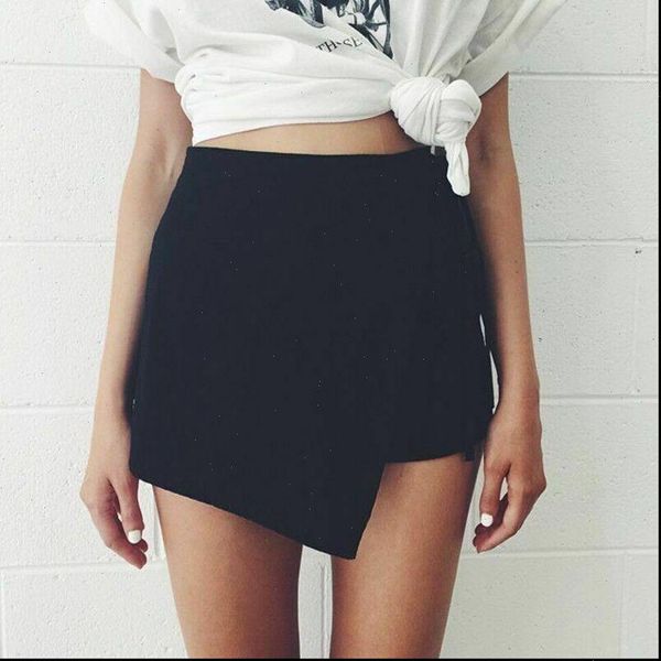 

trendy solid fashion summer women short casual beach mini white black skirt clothes