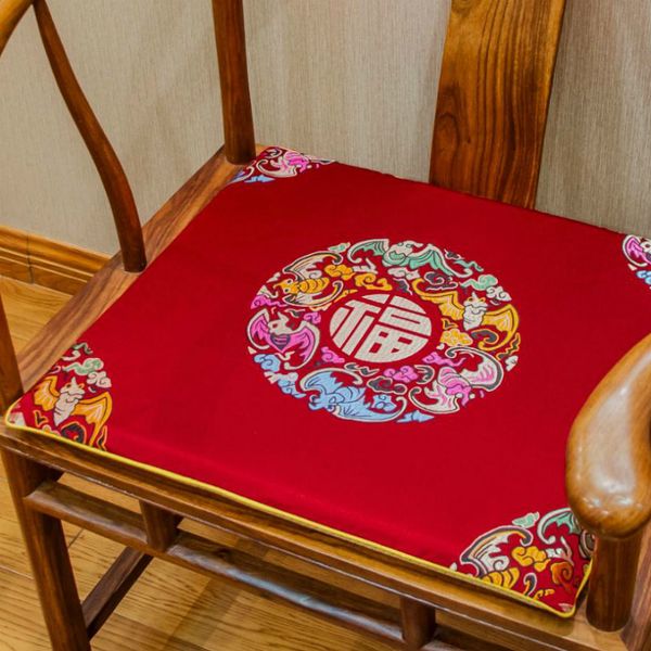 Prodotti per la casa antiscivolo Prodotti per la casa tradizionale cinese Cuscino del sedile Mobili in mogano Sedia Sgabello Quadrato dedicato Rimovibile F8253 210420