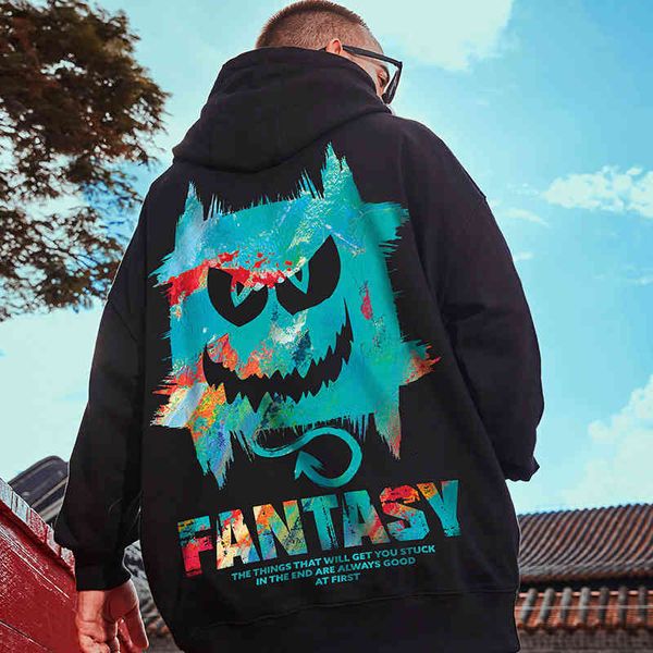 

mens sweater spring and autumn fashion men's high hoods, Black