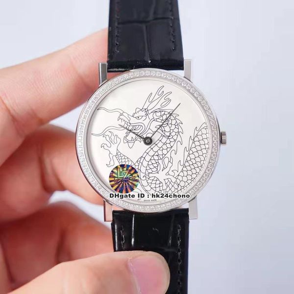 

luxury watches altiplano g0a36548 stainless steel miyota 9015 automatic mens womens watch diamond bezel white dial leather strap ladies gent, Slivery;brown