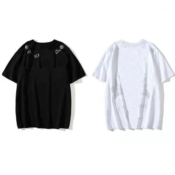 

women o- neck short sleeve tees fashionable loose diamond graphic t shirts summer large size clothes high street y2k women's t-shirt, White