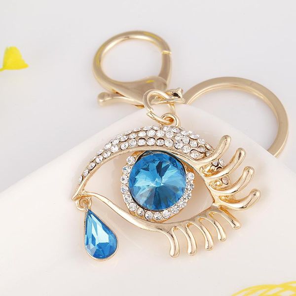 

keychains 2021 crystal angle tears keyring key holder split rings keychain organizer accessories for woman, Silver