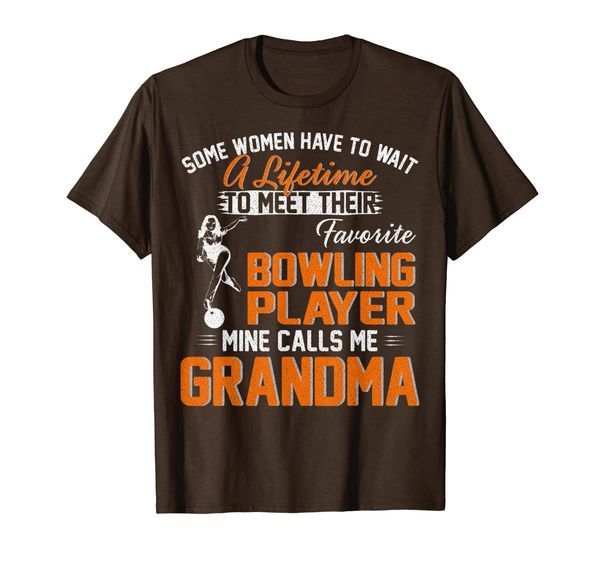 

my favorite bowling player calls me grandma gift for nana t-shirt, White;black