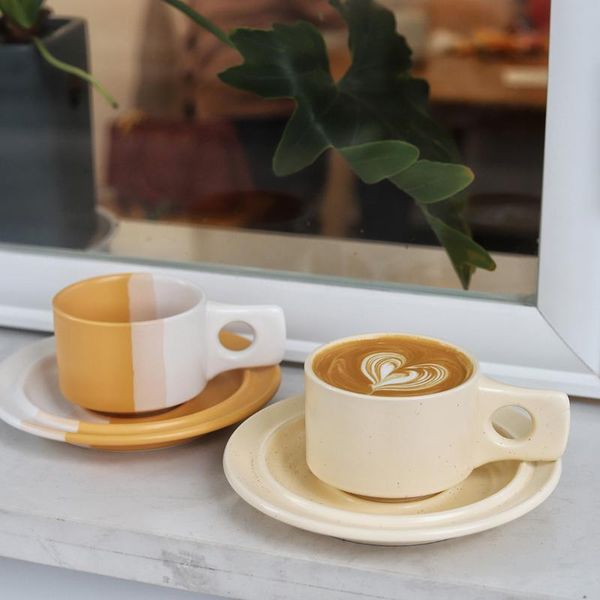 

cups & saucers nordic coffee cup and saucer set modern ceramic creativity cute luxury platillo de taza mugs bc50bd