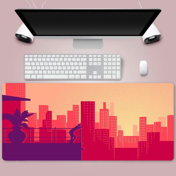 

mouse pads & wrist rests pixel art extra large pad big computer gaming mousepad anti-slip natural rubber with locking edge mat