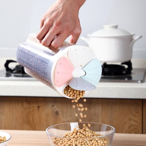 

storage bottles & jars sealed box crisper grains food tank household kitchen containers for dry cereals 3 color transparent