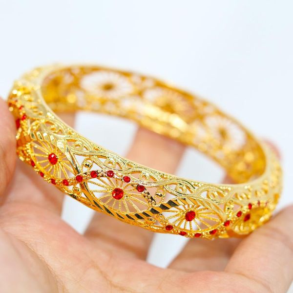 

bangle 1 pÃ§s dubai pulseiras largas habesha jÃ³ias etÃ­ope presente de casamento da noiva africano 24k cor do ouro para mulhere, Black