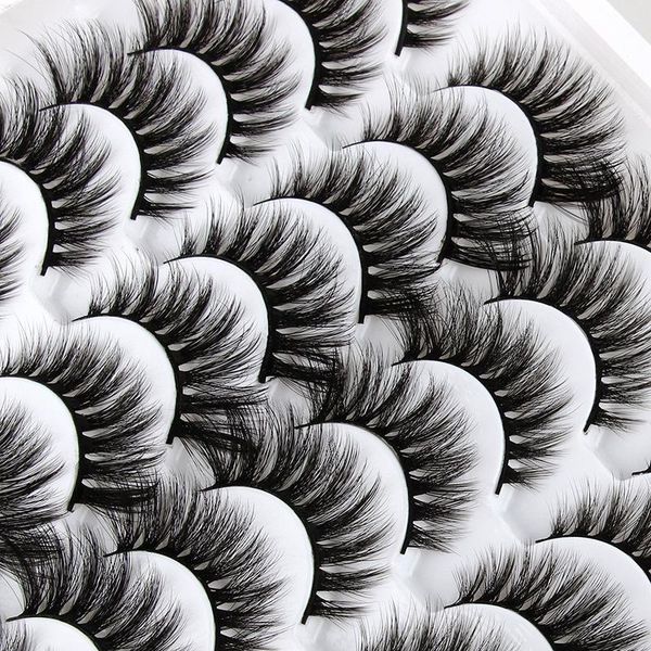 

false eyelashes 16 pairs set of natural thick and long style handmade three-dimensional multi-layer