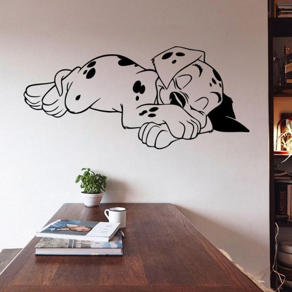 

wall stickers cute sleeping dog sticker home decor bedroom removable living room decoration decals for nursery zb376