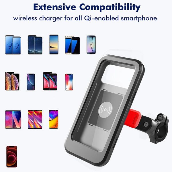 

car & truck racks bike phone support waterproof case motorcycle handlebar holder for below 6.7 inches mobile mount bag