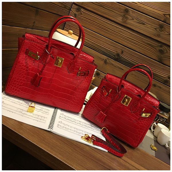 

crocodile pattern patent women's leather 2020 new hand bride's wedding bag temperament