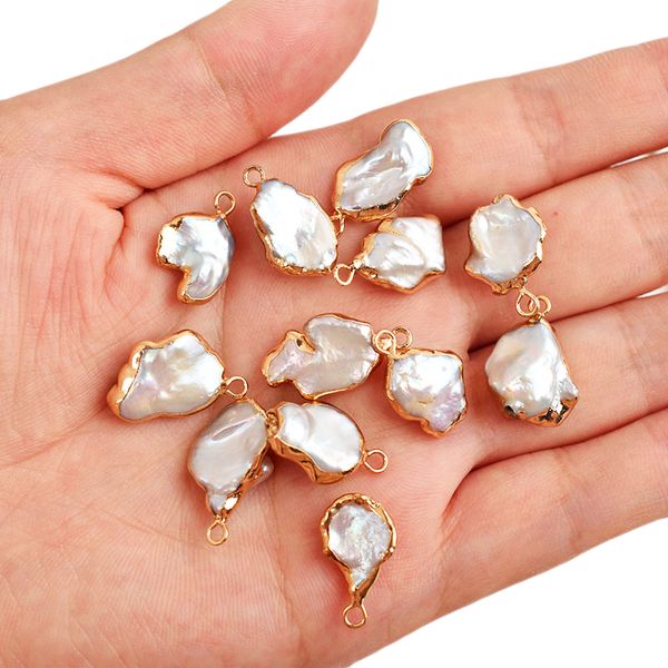 

11*16mm irregular gilt edge recycled bead connector accessories for jewelry making female