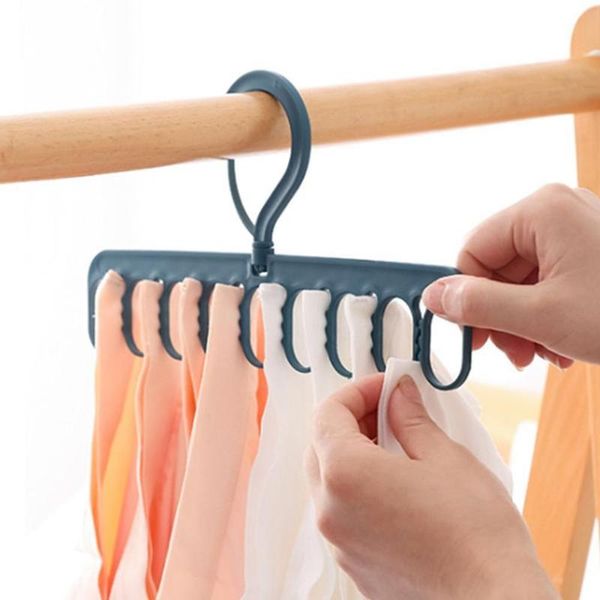 

hangers & racks 9-hole clothes hanger organizer space saving multi-function folding drying scarf storage acce