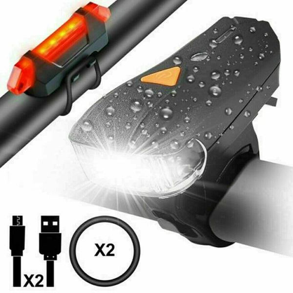 

bike light usb rechargeable 4 modes bicycle front cycling headlight led waterproof lamp lights