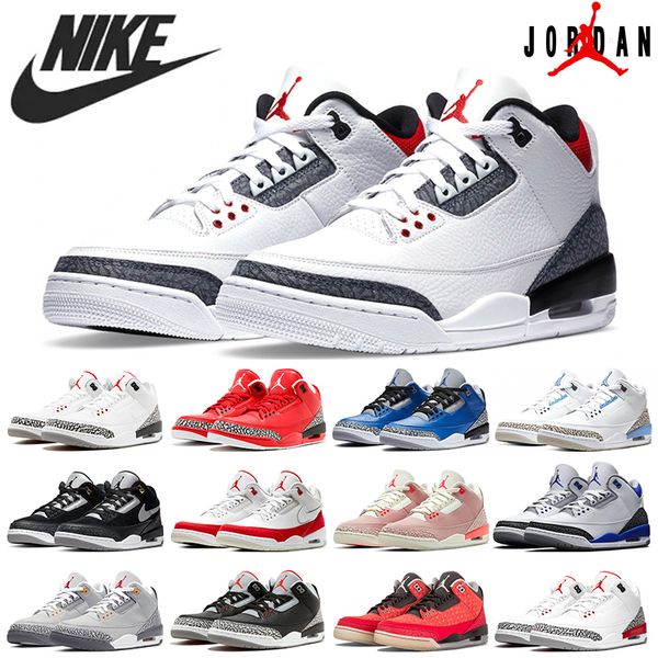 

nike air jordan 3 men basketball shoes 3s racer blue midnight navy black cement laser orange rust pink unc varsity royal fire red trainers s