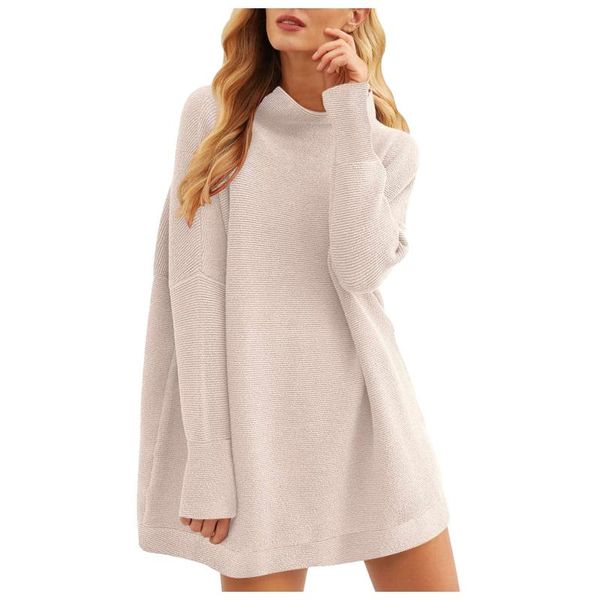 

women's sweaters women sweater pullover hooded fashion loose turtleneck knitted solid long sleeve cardigan arrival, White;black