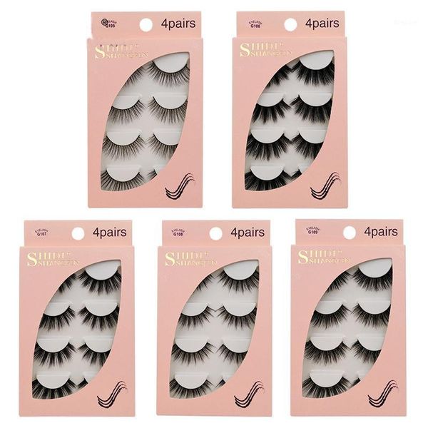 

pair 3d faux mink eyelashes natural false reusable long fake lashes makeup eyelash extension lashes1