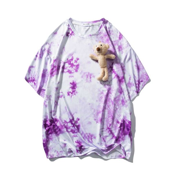 

new summer loose print short t-shirt men's street fashion brand t-shirt large casual drop shoulder sleeve top, White;black