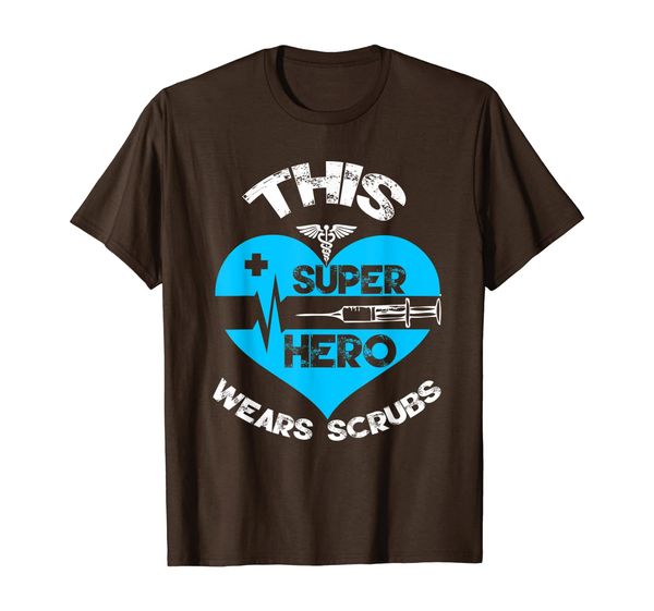 

this super hero wears scrubs nurse gifts from mom daughter t-shirt, White;black