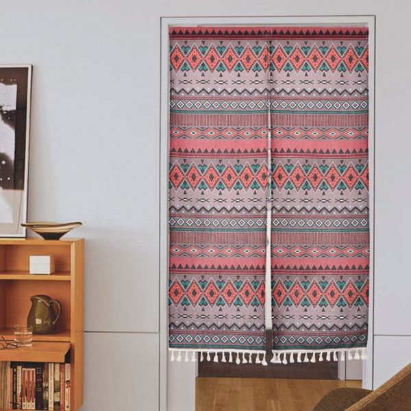 

curtain & drapes bohemian short hanging door curtains blackout window for kitchen living room washable tassel decorative tapestry