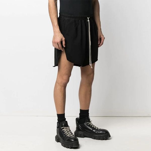 

men's shorts vintage mens solid casual summer loose irregular split jogger men fashion drawstring zipper short pant streetwear, White;black