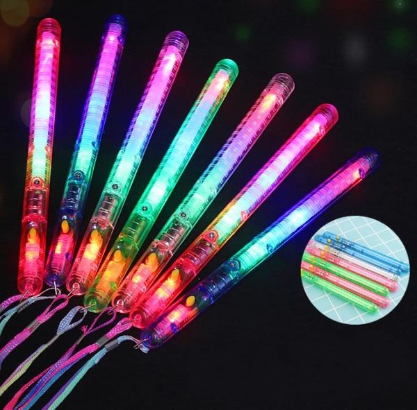 Fornitura per feste di Natale Bacchetta lampeggiante a colori casuali LED Glow Light Up Stick Patrol Lampeggiante Concerto Forniture festive 21CM * 1.5CM SN5940
