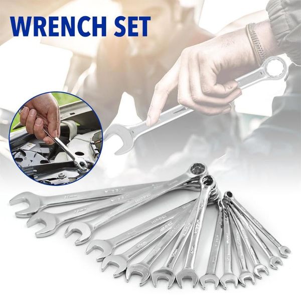 

hand tools combination wrench set double open end hardware auto repair tool 10pcs 5.5*32mm/ 14pcs 8-24mm