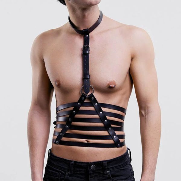 

men belt leather harness lingerie suspender body male stockings adjustable underwear gothic punk rave bondage lovely xun belts, Black;brown