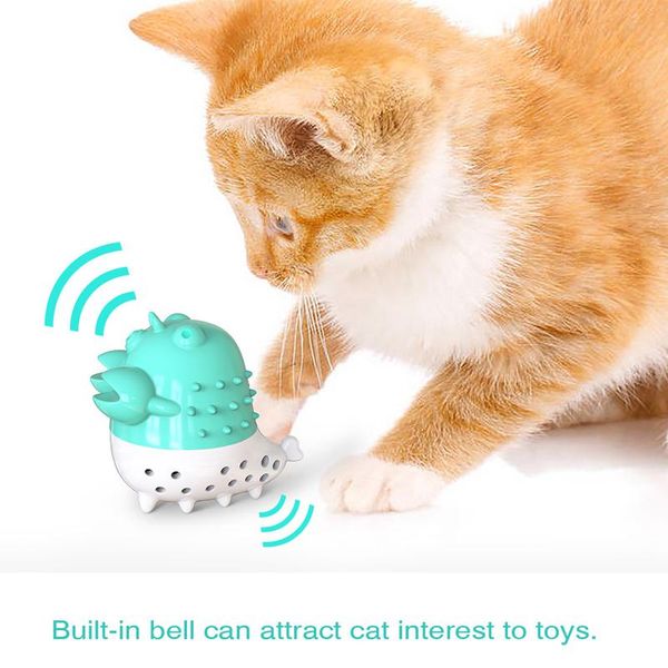 

cat toys automatic smart ball interactive catnip toothbrush crayfish for cats kitten usd molar teeth cleaning brush