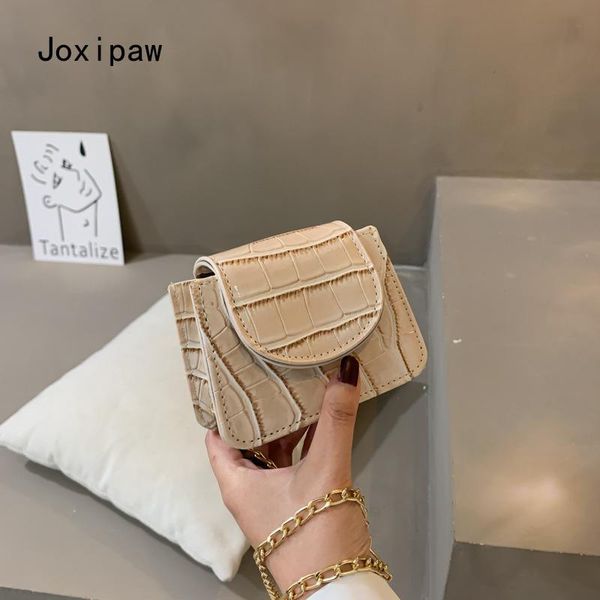 

evening bags mini small square flap bag brand fashion quality pu leather women's handbag crocodile pattern chain shoulder messenger