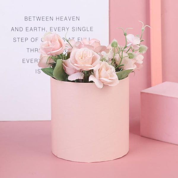 

gift wrap 1 pc round flower paper boxes hold the bucket packaging box party