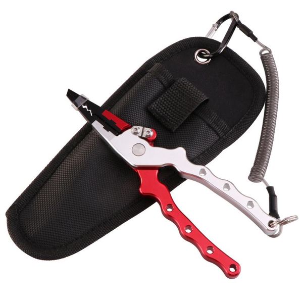 

high-quality aluminum alloy, multi-functional lure pliers, fishing hollow handle, sea line, scissors, pliers hooks