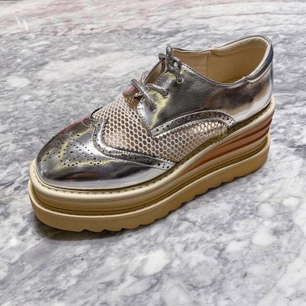 

dress shoes women oxford loafers for woman hollow mesh sneakers female bullock ladies single strap 2021 summer silver apricot ms2116, Black