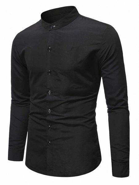 

men mock neck button up shirt p81w#, White;black