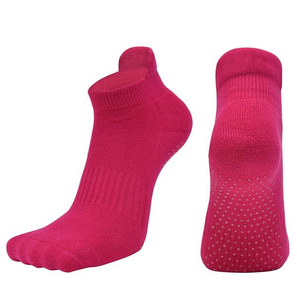 

sports socks 5pairs/lot outdoor silicone anti-slip ankle ladies ballet dance yoga fitness gym pilates floor, Black
