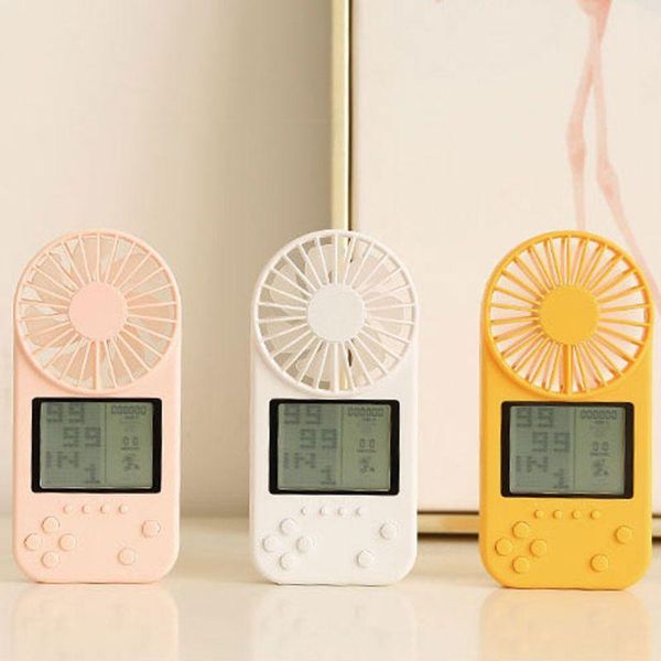

electric fans mini handheld cooling fan portable pocket air cooler unique game console pattern usb charging for office travel