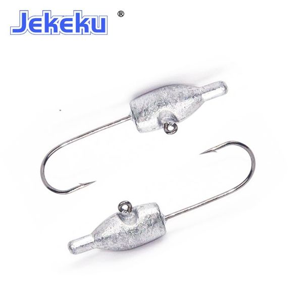 

fishing hooks 1.4g/2g/2.5g/3.5g lead jig head hook soft bait wom tackle 10pcs