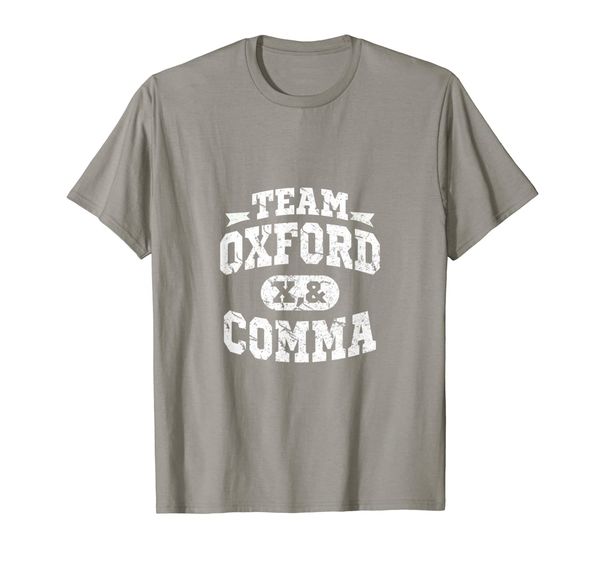

team oxford comma t-shirt - funny grammar book lovers, White;black
