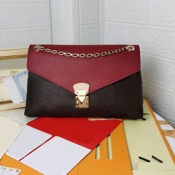 

women crossbody bags monogram canvas fabric shoulder back handbag brown old flower messenger package flap gold chain wallet