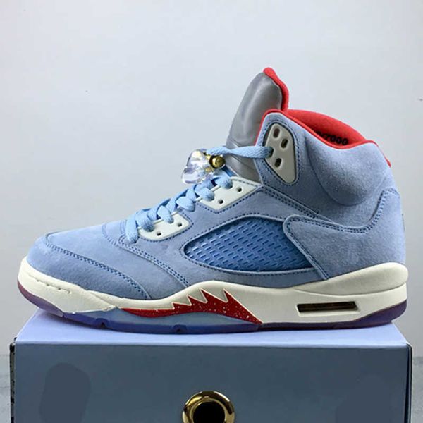 

light sky blue mens basketball shoes 5s jumpman 5 fashion sneakers