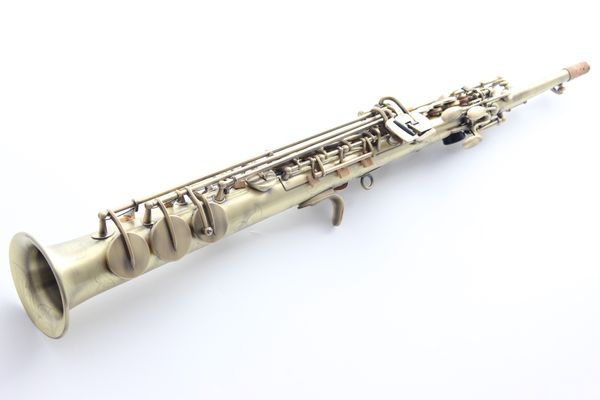

france selma b flat all in one soprano saxophone r54 straight sax relic looking copper bb saxofÃ³n with cloth bag