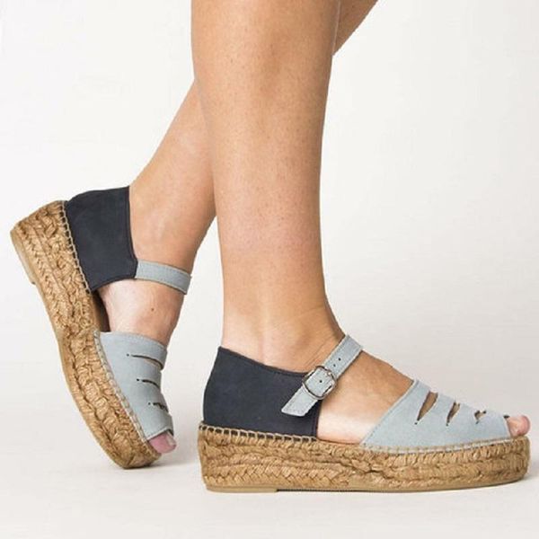 

dress shoes summer women sandals gladiator mid heels open toe espadrille ladies roman platform beach big size sandalias mujer, Black