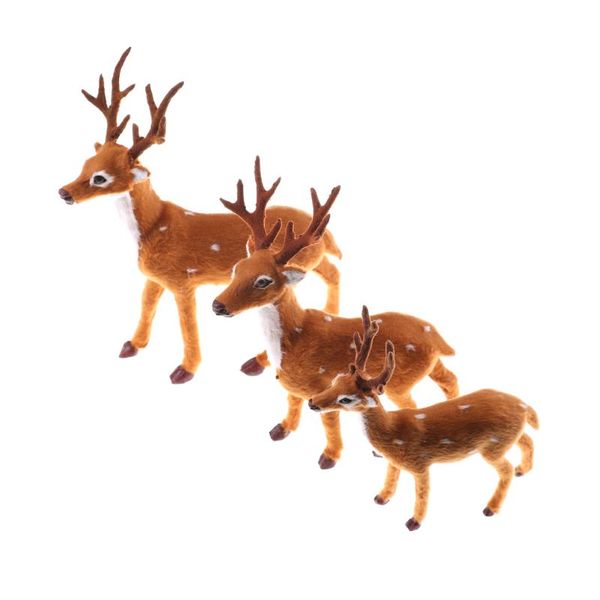 

simulation christmas deer elk plush reindeer natale ingrosso xmas decoration fairy garden miniatures props decorative objects & figurines