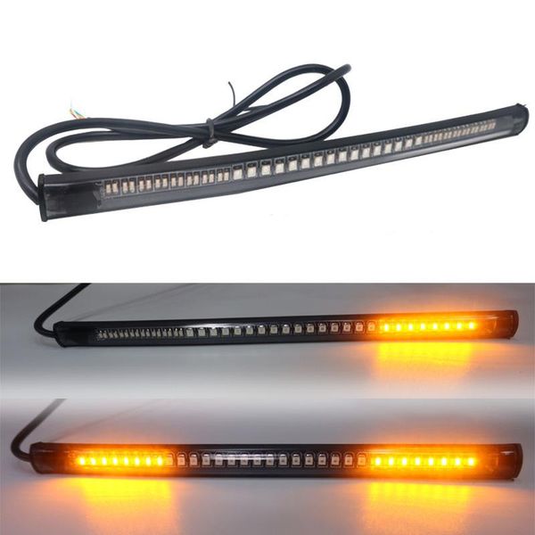 

emergency lights motorcycle light bar strip tail brake turn signal license plate low power consumption flexible rubber waterproof bulb lamp