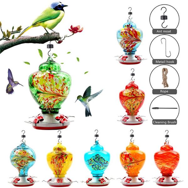 

other bird supplies est feeder hummingbird glass flower water food container for garden outdoors patio