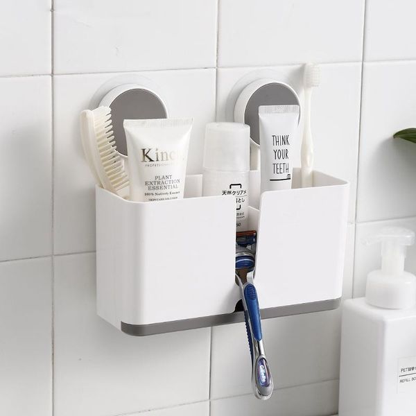 

toothbrush holders bathroom shelf adhesive storage rack holder shaver organizer wall hanging brushing teeth toothpaste
