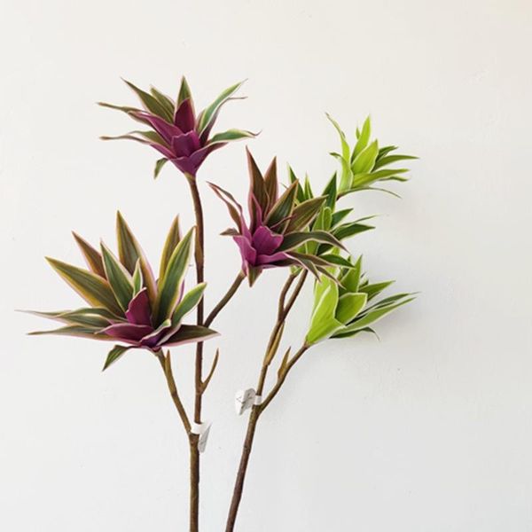 

decorative flowers & wreaths 82cm artificial plant nordic style bamboo leaf orchid dracaena indoor fake green plastic palm branch el balcony