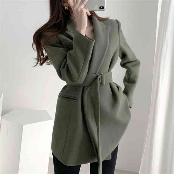 

women's suits & blazers colorfaith winter spring women woolen formal jackets outerwear lace up office lady wild no quilted jk1803 659d, White;black